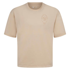 Milwaukee Brewers Levelwear Signet Oversized Luxe Signature Knit T-Shirt - Khaki