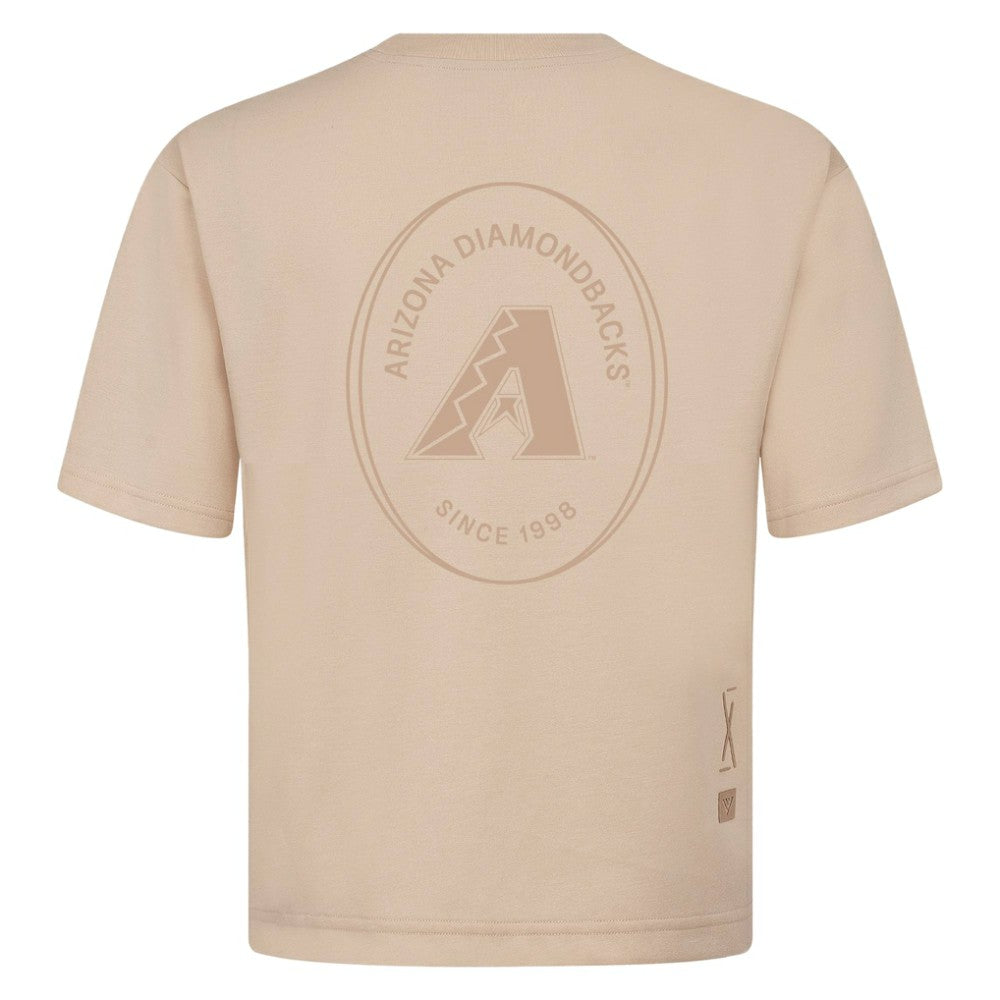 Arizona Diamondbacks Levelwear Signet Oversized Luxe Signature Knit T-Shirt - Khaki