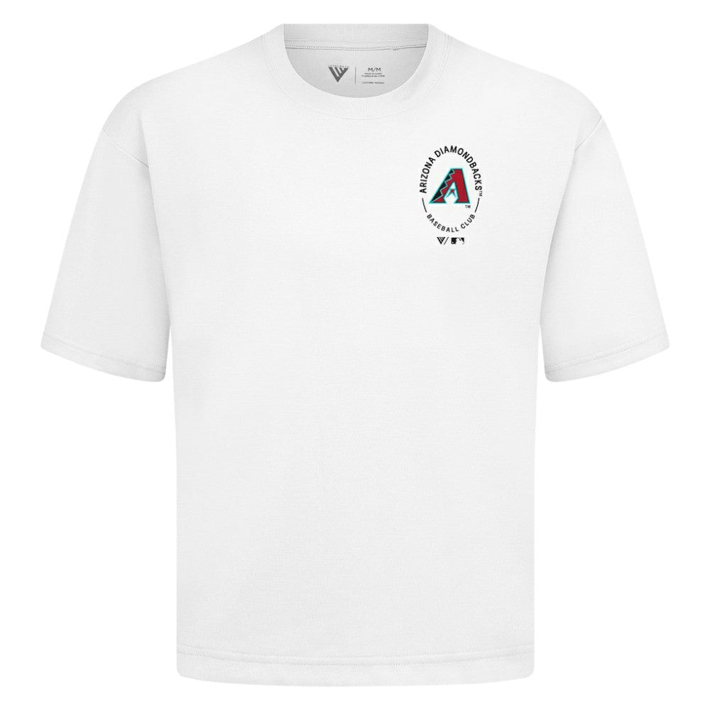 Arizona Diamondbacks Levelwear Signet Oversized Luxe Signature Knit T-Shirt - White