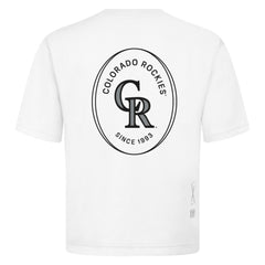 Colorado Rockies Levelwear Signet Oversized Luxe Signature Knit T-Shirt - White