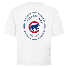 Chicago Cubs Levelwear Signet Oversized Luxe Signature Knit T-Shirt - White