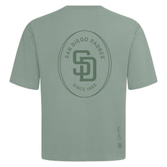 San Diego Padres Levelwear Signet Oversized Luxe Signature Knit T-Shirt - Green