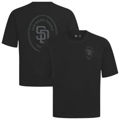 San Diego Padres Levelwear Signet Oversized Luxe Signature Knit T-Shirt - Black