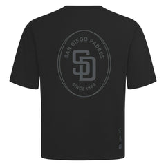San Diego Padres Levelwear Signet Oversized Luxe Signature Knit T-Shirt - Black