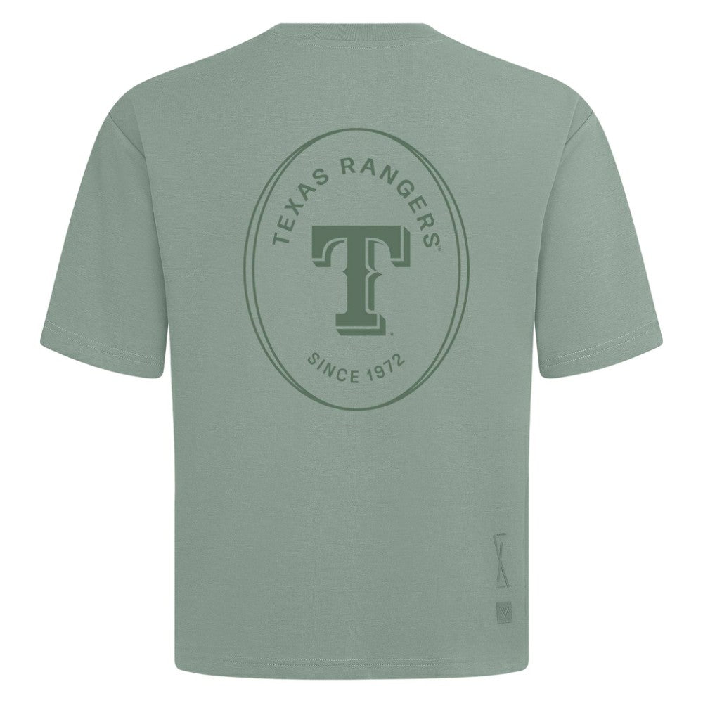 Texas Rangers Levelwear Signet Oversized Luxe Signature Knit T-Shirt - Green