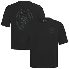 Miami Marlins Levelwear Signet Oversized Luxe Signature Knit T-Shirt - Black