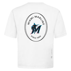 Miami Marlins Levelwear Signet Oversized Luxe Signature Knit T-Shirt - White