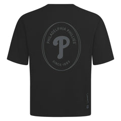 Philadelphia Phillies Levelwear Signet Oversized Luxe Signature Knit T-Shirt - Black