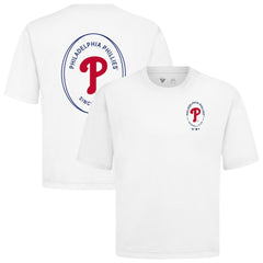 Philadelphia Phillies Levelwear Signet Oversized Luxe Signature Knit T-Shirt - White