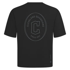 Cleveland Guardians Levelwear Signet Oversized Luxe Signature Knit T-Shirt - Black