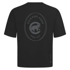 Chicago Cubs Levelwear Signet Oversized Luxe Signature Knit T-Shirt - Black