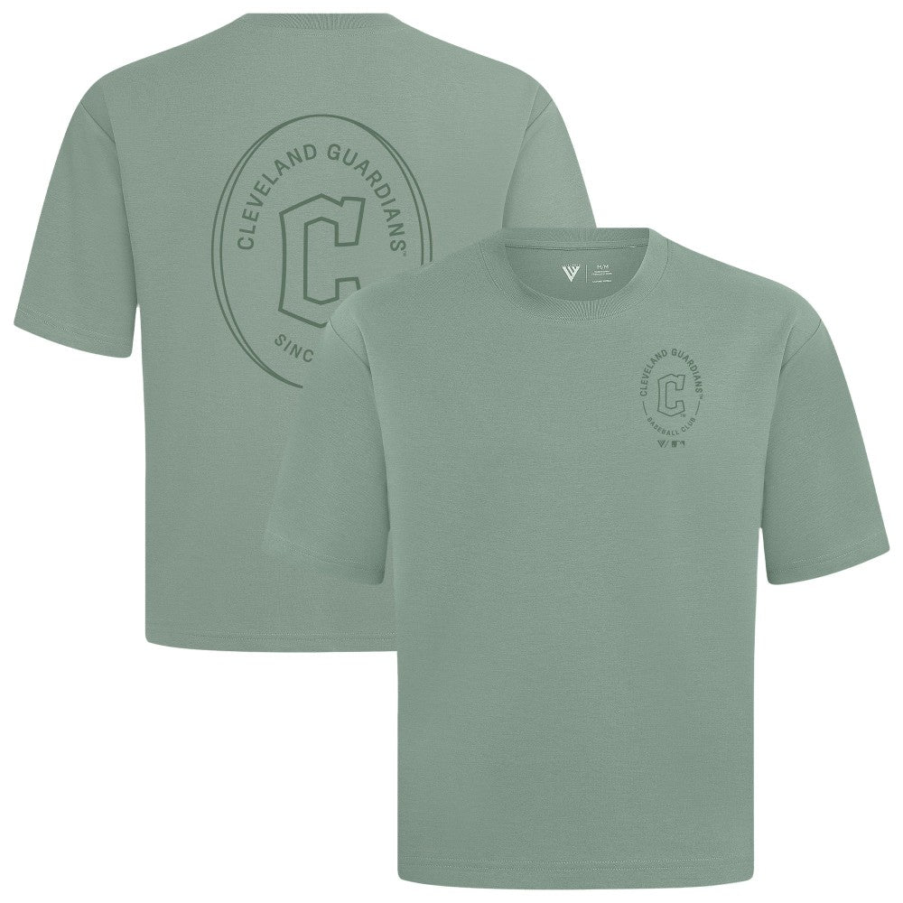 Cleveland Guardians Levelwear Signet Oversized Luxe Signature Knit T-Shirt - Green
