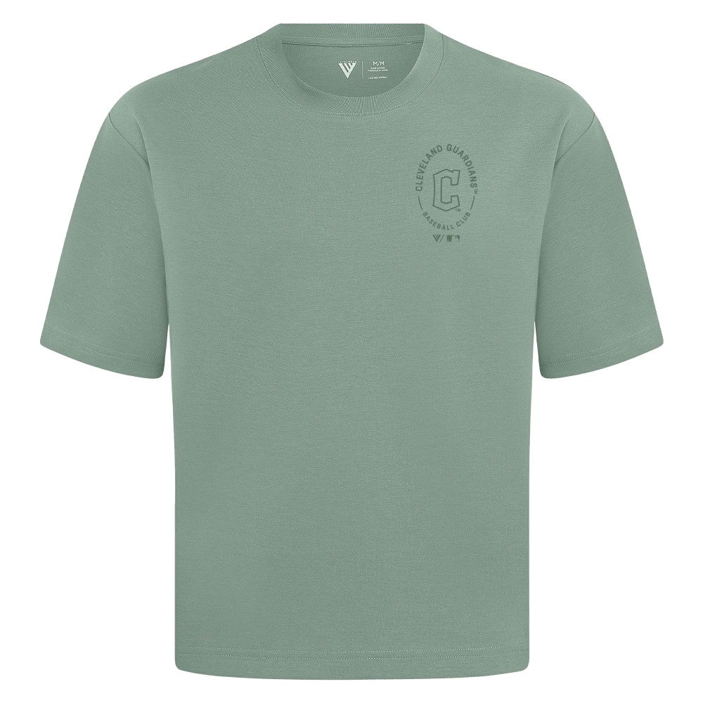 Cleveland Guardians Levelwear Signet Oversized Luxe Signature Knit T-Shirt - Green