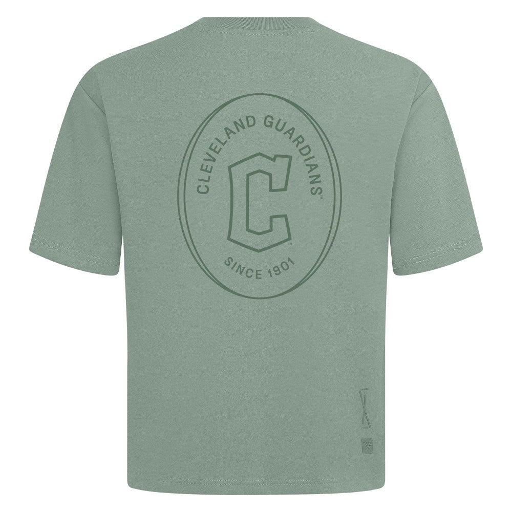 Cleveland Guardians Levelwear Signet Oversized Luxe Signature Knit T-Shirt - Green