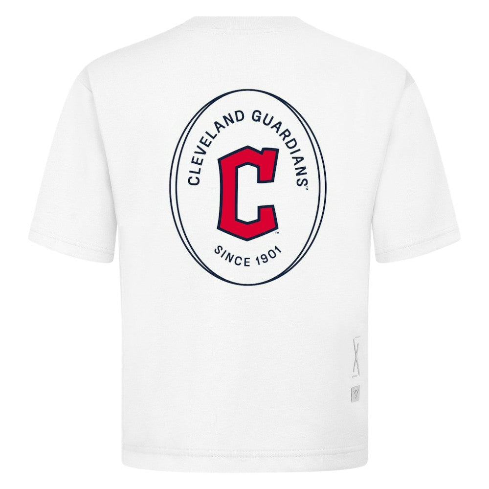 Cleveland Guardians Levelwear Signet Oversized Luxe Signature Knit T-Shirt - White