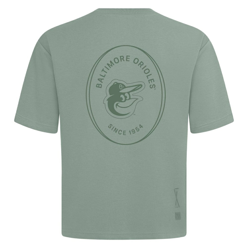 Baltimore Orioles Levelwear Signet Oversized Luxe Signature Knit T-Shirt - Green