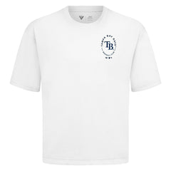 Tampa Bay Rays Levelwear Signet Oversized Luxe Signature Knit T-Shirt - White