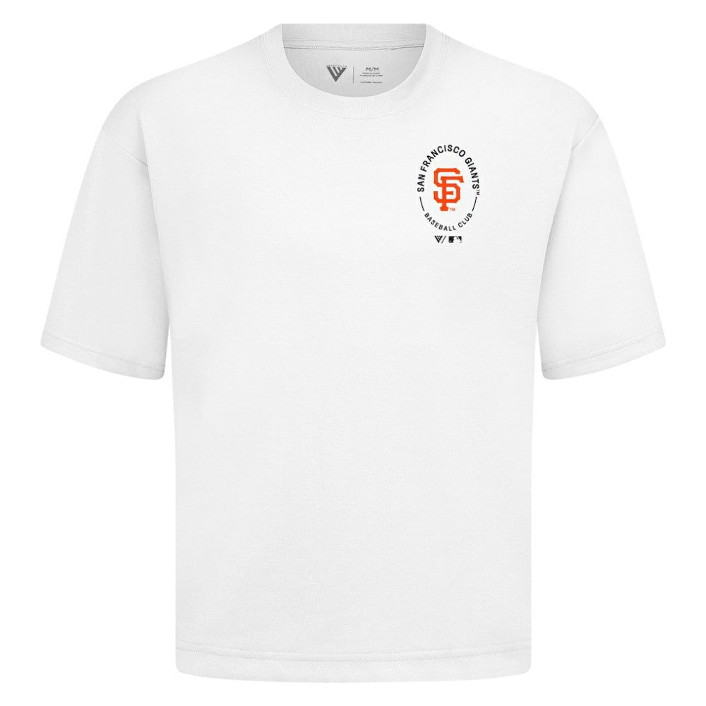 San Francisco Giants Levelwear Register Oversized Luxe Signature Knit T-Shirt - White