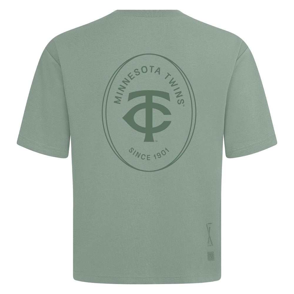 Minnesota Twins Levelwear Register Oversized Luxe Signature Knit T-Shirt - Green