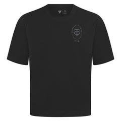 Minnesota Twins Levelwear Register Oversized Luxe Signature Knit T-Shirt - Black