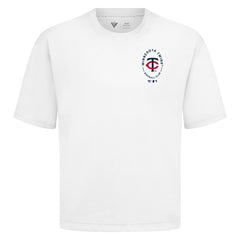 Minnesota Twins Levelwear Register Oversized Luxe Signature Knit T-Shirt - White