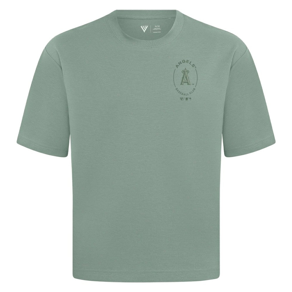 Los Angeles Angels Levelwear Register Oversized Luxe Signature Knit T-Shirt - Green