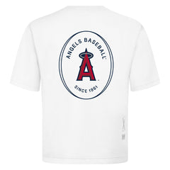Los Angeles Angels Levelwear Register Oversized Luxe Signature Knit T-Shirt - White