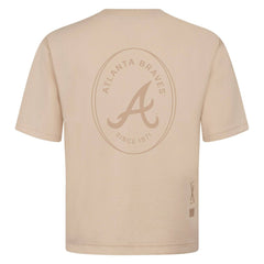 Atlanta Braves Levelwear Register Oversized Luxe Signature Knit T-Shirt - Khaki