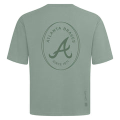Atlanta Braves Levelwear Register Oversized Luxe Signature Knit T-Shirt - Green