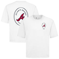 Atlanta Braves Levelwear Register Oversized Luxe Signature Knit T-Shirt - White