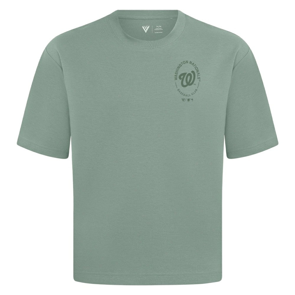 Washington Nationals Levelwear Register Oversized Luxe Signature Knit T-Shirt - Green