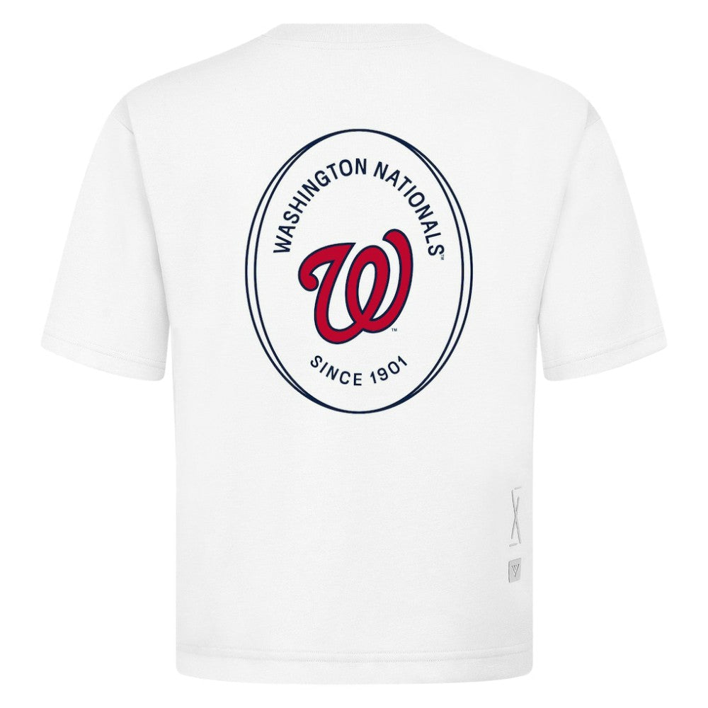 Washington Nationals Levelwear Register Oversized Luxe Signature Knit T-Shirt - White
