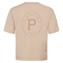 Pittsburgh Pirates Levelwear Register Oversized Luxe Signature Knit T-Shirt - Khaki