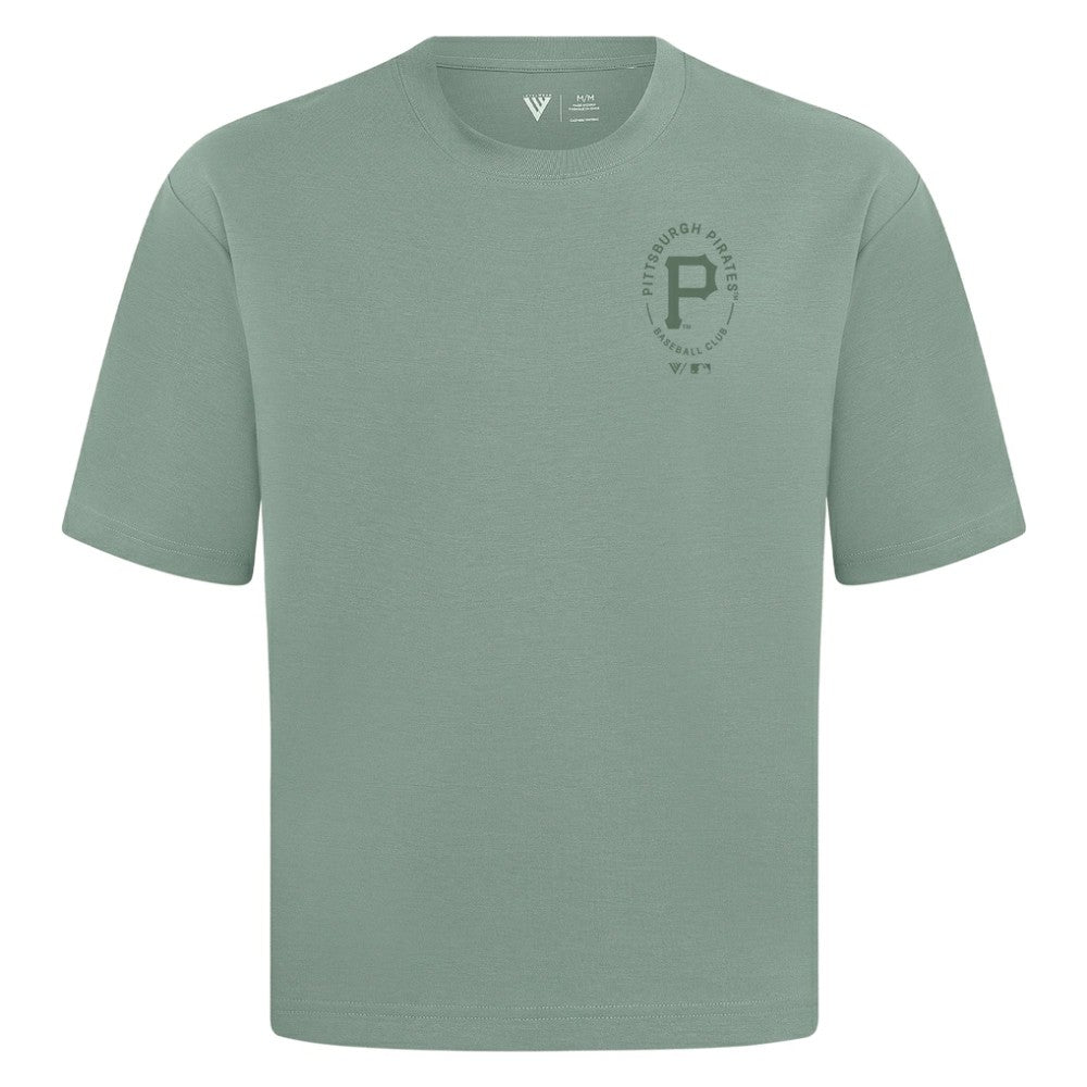 Pittsburgh Pirates Levelwear Register Oversized Luxe Signature Knit T-Shirt - Green