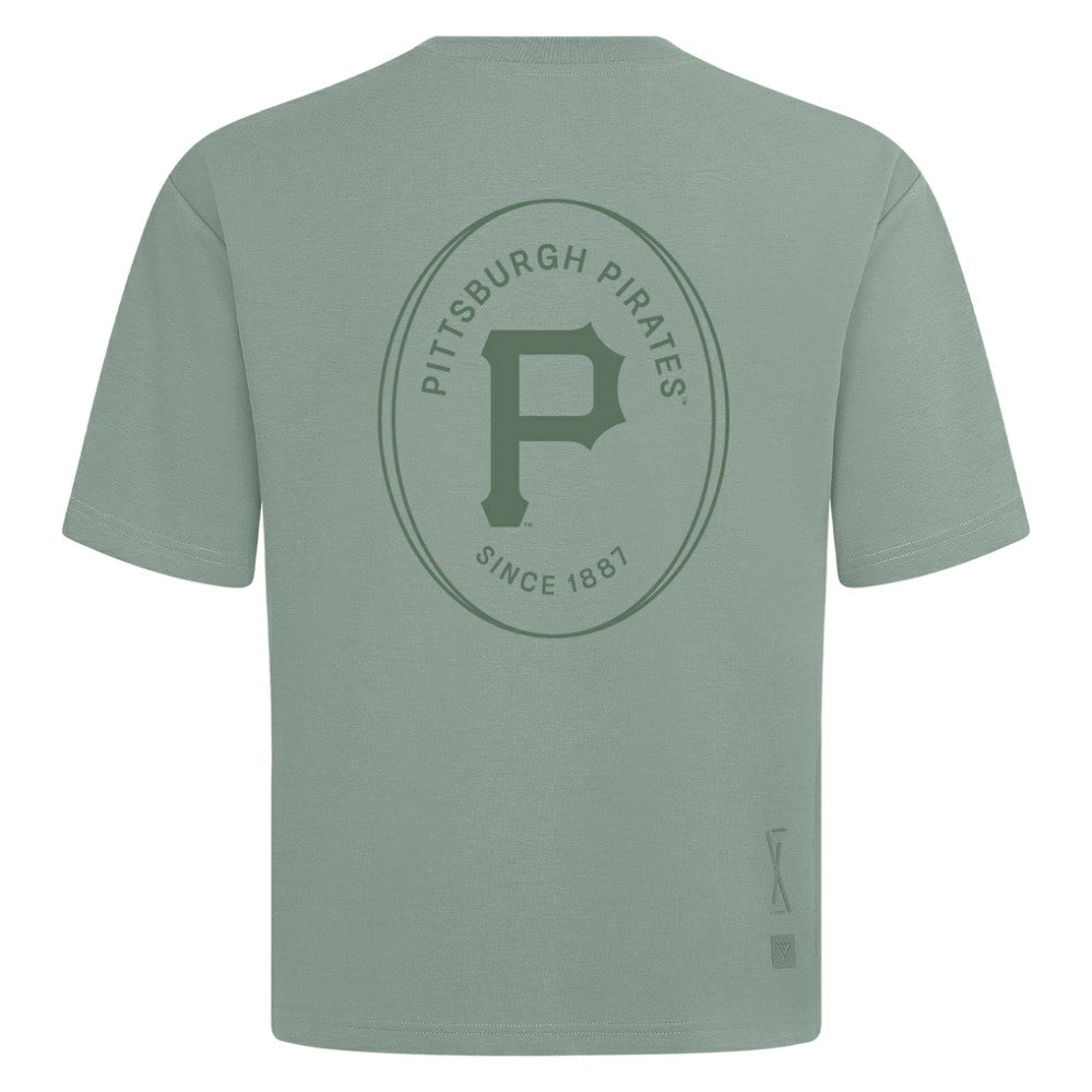 Pittsburgh Pirates Levelwear Register Oversized Luxe Signature Knit T-Shirt - Green