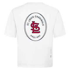 St. Louis Cardinals Levelwear Register Oversized Luxe Signature Knit T-Shirt - White