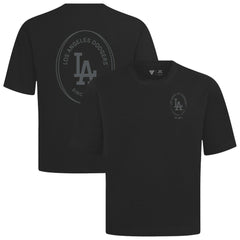 Los Angeles Dodgers Levelwear Register Oversized Luxe Signature Knit T-Shirt - Black