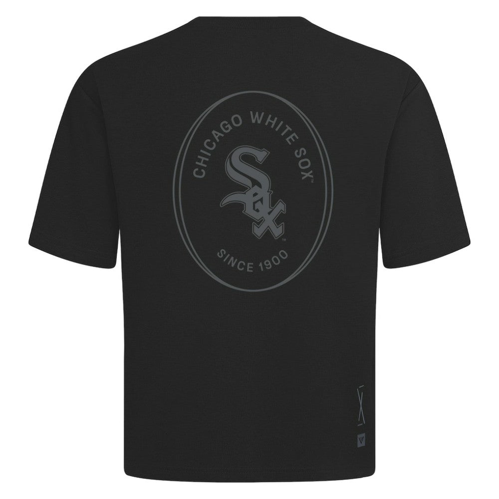 Chicago White Sox Levelwear Register Oversized Luxe Signature Knit T-Shirt - Black