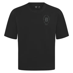 Detroit Tigers Levelwear Register Oversized Luxe Signature Knit T-Shirt - Black