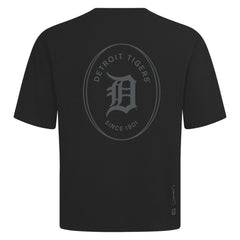 Detroit Tigers Levelwear Register Oversized Luxe Signature Knit T-Shirt - Black