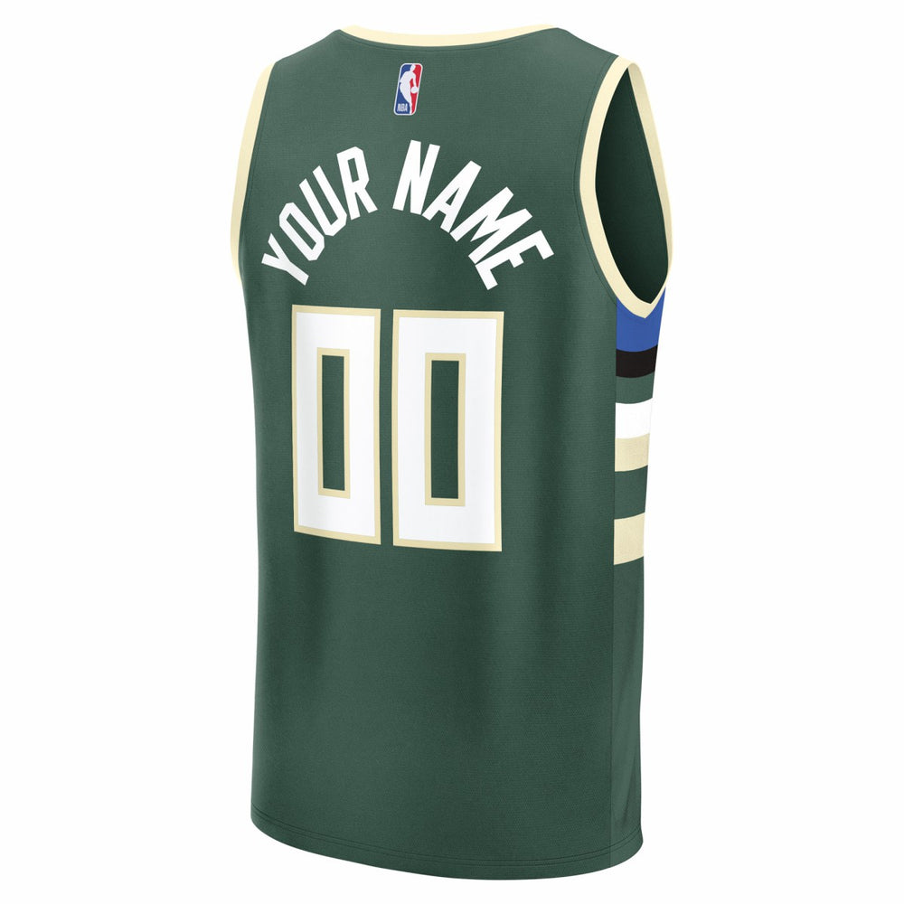 Milwaukee Bucks Fast Break Custom Jersey - Icon Edition - Green | Fanatics shop