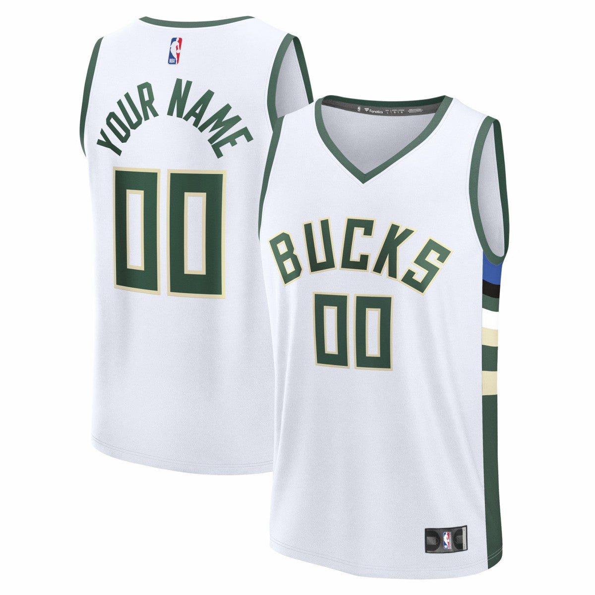 Milwaukee Bucks Fast Break Custom Jersey - Association Edition - White | Fanatics outlet