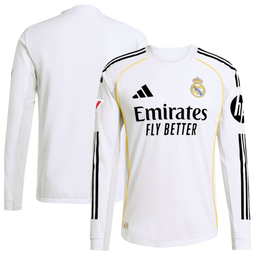 Real Madrid 2025/26 Home Long Sleeve Jersey - White | Adidas cheap