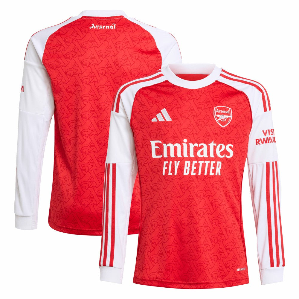 Arsenal Youth 2025/26 Home Replica Long Sleeve Jersey - Red | Adidas online
