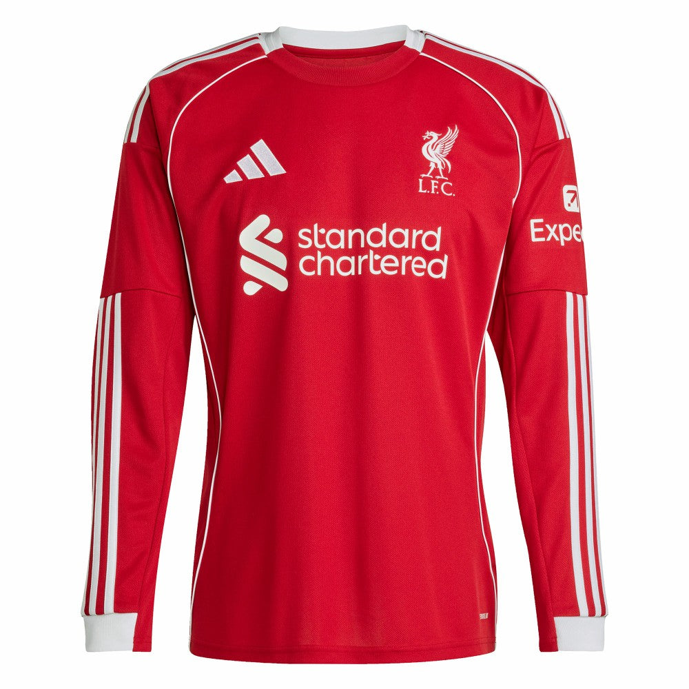 Liverpool 2025/26 Home Replica Long Sleeve Jersey - Red | Adidas on sale