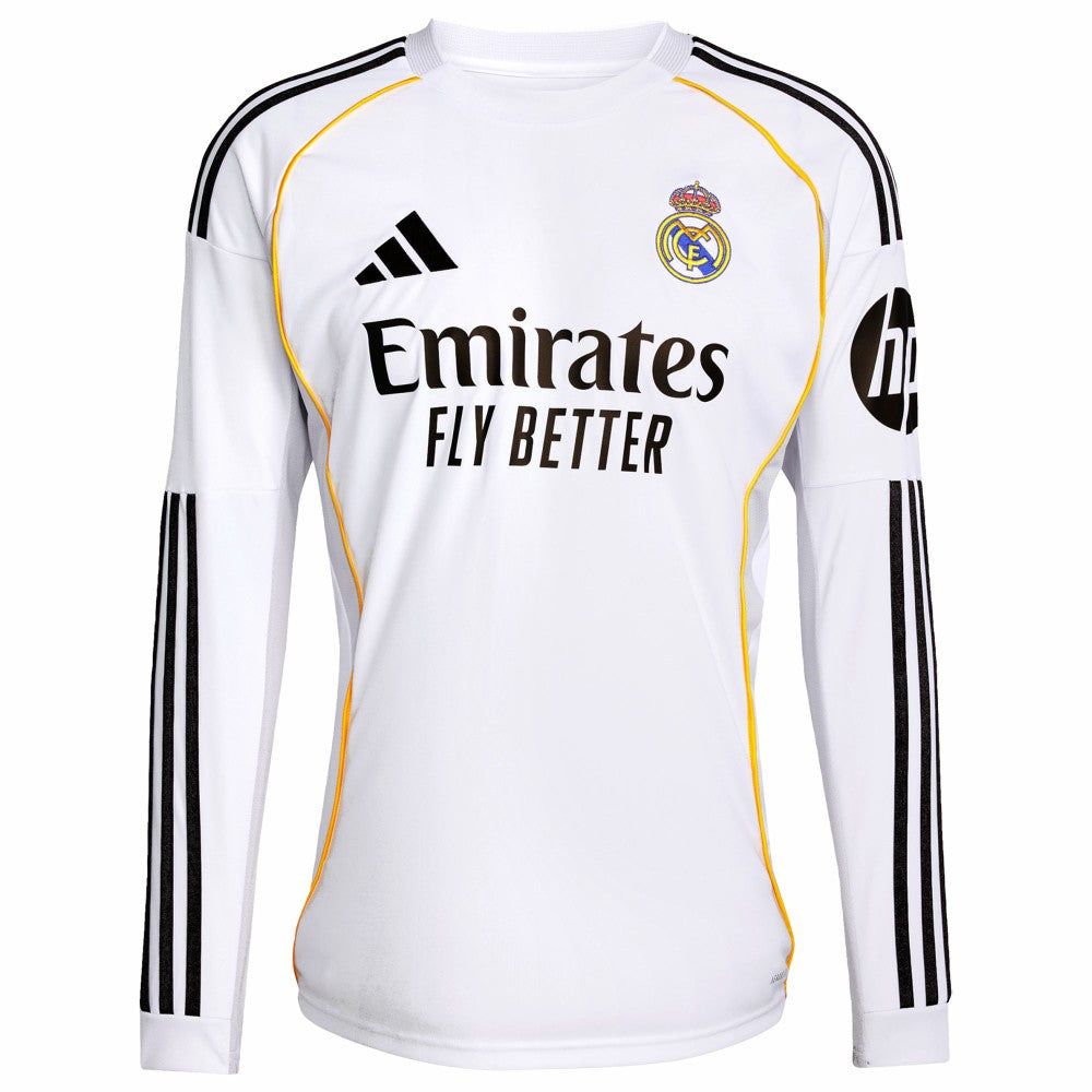 Real Madrid 2025/26 Home Replica Long Sleeve Jersey - White | Adidas shop