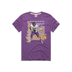 Jared Allen Minnesota Vikings Homage Unisex HOF Player Graphic Tri-Blend T-Shirt - Purple outlet