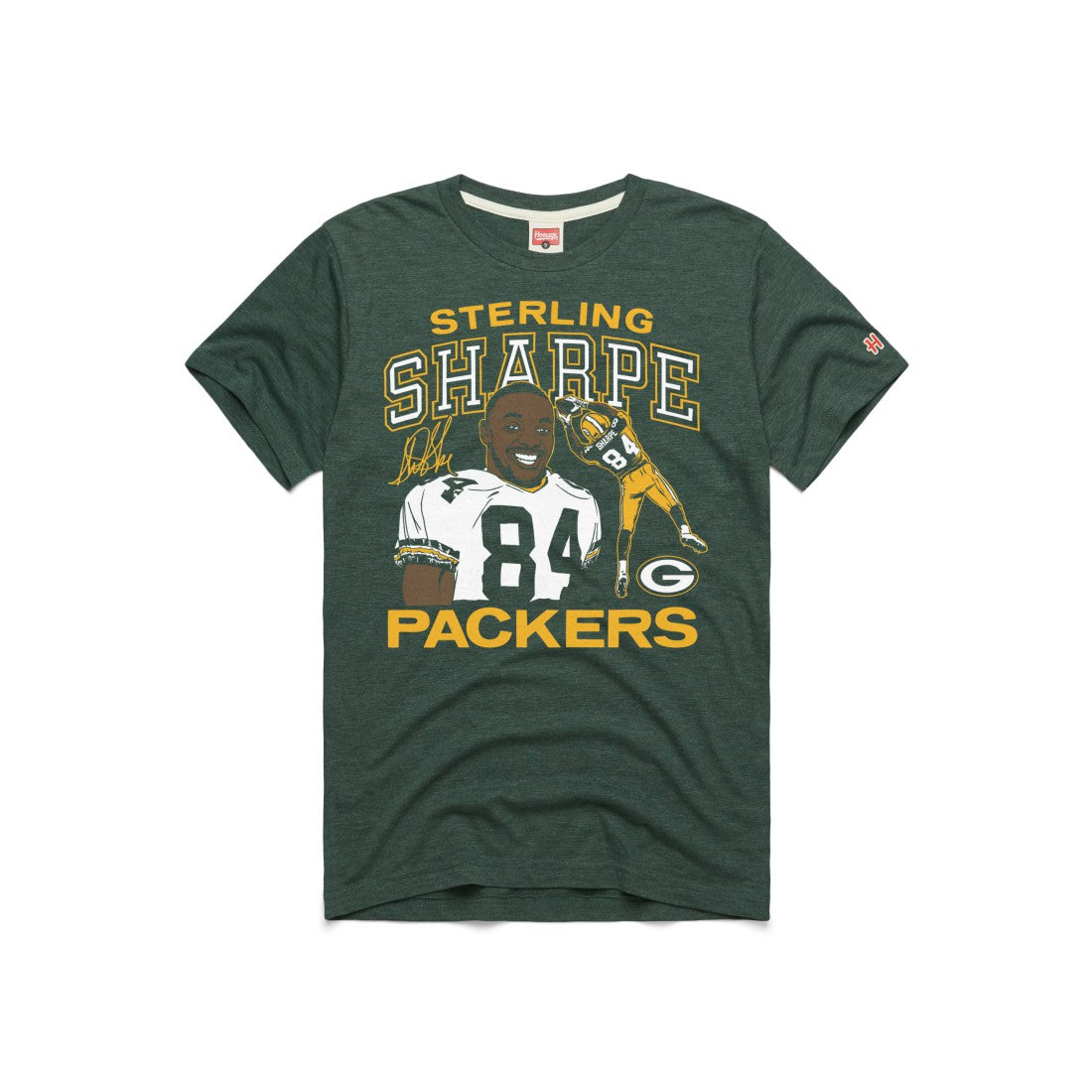 Sterling Sharpe Green Bay Packers Homage Unisex HOF Player Graphic Tri-Blend T-Shirt - Green discount