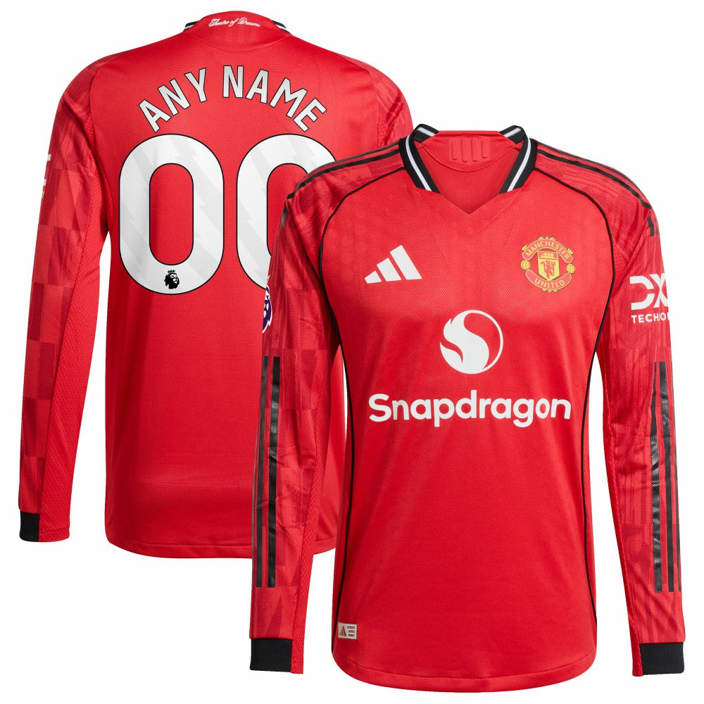 Manchester United Home 2025/26 Custom Long Sleeve Jersey - Red | Adidas online
