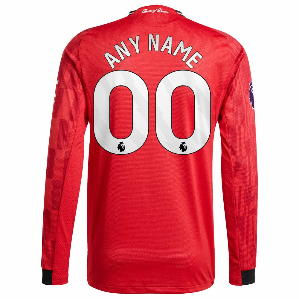 Manchester United Home 2025/26 Custom Long Sleeve Jersey - Red | Adidas online